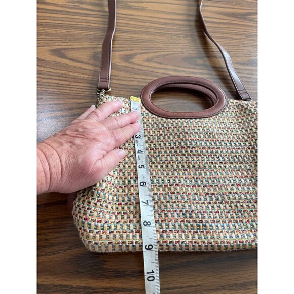 Fossil short handle woven bag with removable shoulder strap - Picture 6 of 10